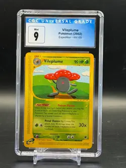 CGC 9 Mint Vileplume Expedition Base Set Rare Pokemon 69/165 - Image 1