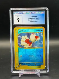 CGC 9 Mint Goldeen Expedition Base Set Reverse Holo Pokemon 111/165 - Image 1