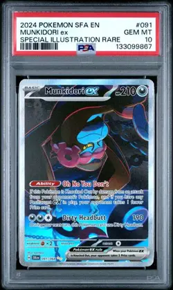 PSA 10 Munkidori EX Special Illus Rare Shrouded Fable 2024 Pokemon 091/064 - Image 1