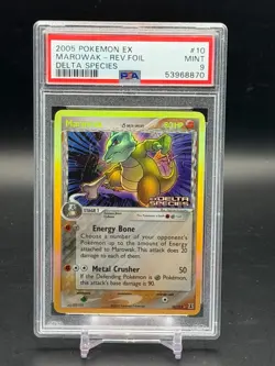 PSA 9 MINT Marowak Delta Species Reverse Holo Stamp 2005 EX Pokemon 10/113 - Image 1