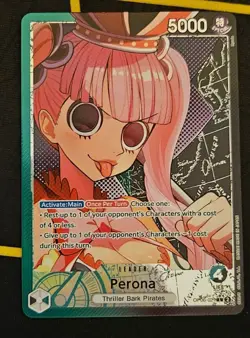 One Piece Perona ALT ART Leader OP06-21 MINT NM English - Image 1