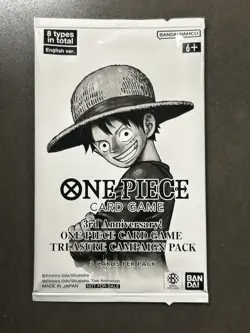 One Piece 3rd Anniversary! Treasure Campaign Pack Sealed New - 3 Cards Per Pack - Image 1