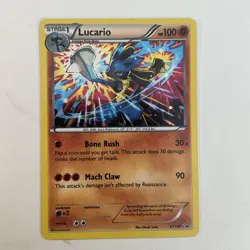 Pokemon TCG XY140 Lucario Black Star Promo Holo Card - Image 1
