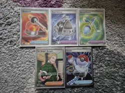 Pokemon TCG 9x Full Art Trainer Cards Tool Item NM Condition - Image 1