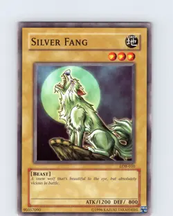 Yu-Gi-Oh TCG Silver Fang LOB-010 Unlimited Regular Common Card LP-NM - Image 1