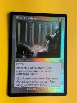 Blind Obedience FOIL RVR Enchantment Magic the Gathering Card. - Image 2