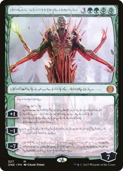 Nissa, Ascended Animist (Phyrexian) [Phyrexia: All Will Be One] Foil Near Mint - Image 1