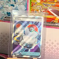 Pokemon TCG Switch Trainer Ultra Rare Holo Full Art Me02 Phantasmal Flames 123/… - Image 1