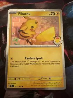 Pikachu 051/162 Pokemon Day 2026 Stamp Cosmos Holo Promo NM Mint - Image 1