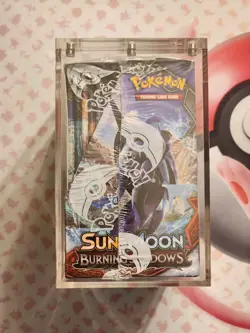 Pokemon TCG Sun & Moon Burning Shadows Booster Box Sealed w/ Acrylic Case - Image 2