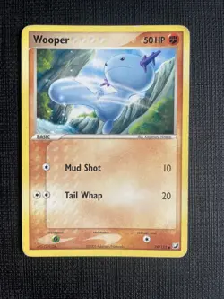 Pokemon TCG Wooper EX Unseen Forces 79/115 Regular Common - PLAYED - Image 1