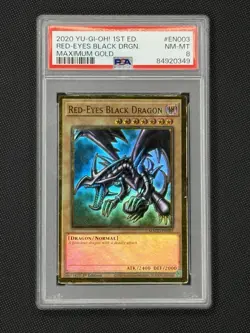 2020 Yu-Gi-Oh! Maximum Gold 1st Edition Red-Eyes Black Dragon PSA 8 - Image 1