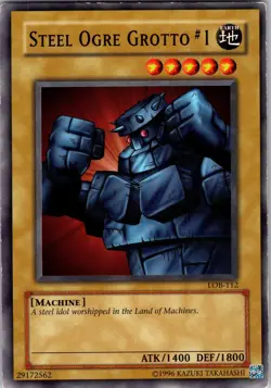 Yu-Gi-Oh TCG Steel Ogre Grotto #1 LOB-112 Unlimited Regular Common Card LP-NM - Image 1