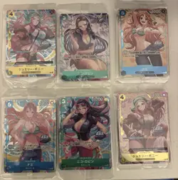 One Piece TCG EXCLUSIVE Asia Mini Tin Vol 2 Set of 6 Promo Foil Cards (SEALED) - Image 1