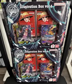 Lot Of Two Boxes! One Piece Card Game Illustration Box vol.6 Volume Bandai Namco - Image 1