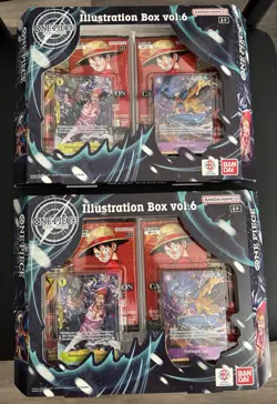 Lot Of Two Boxes! One Piece Card Game Illustration Box vol.6 Volume Bandai Namco - Image 2