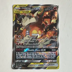 Pokemon Reshiram & Charizard GX TAG TEAM Full Art Holo Promo SM201 Sm Card - Image 1