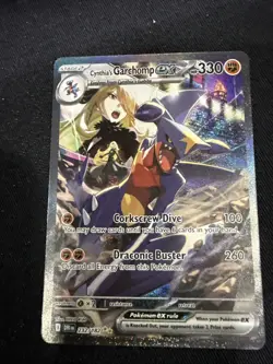 Pokemon TCG 2025 Cynthia's Garchomp EX Holo Card 232/182: D . R . Free shipping - Image 1