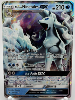 Alolan Ninetales GX 22/145 SM - Guardians Rising NM Pokemon Card TCG - Image 1