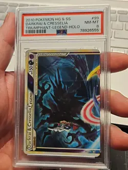 2010 Darkrai & Cresselia Legend Holo HG & SS Triumphant #99 PSA 8 / #100 PSA 9 - Image 2