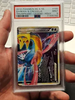 2010 Darkrai & Cresselia Legend Holo HG & SS Triumphant #99 PSA 8 / #100 PSA 9 - Image 4