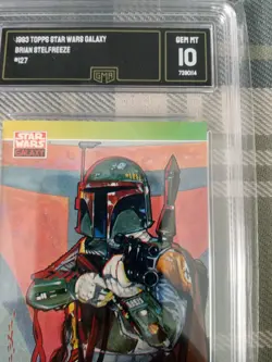 💎 Star Wars Galaxy 1993 Topps GMA Grade 10 GEM BOBA FETT #127 Card - Image 3