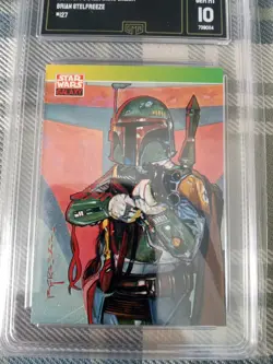 💎 Star Wars Galaxy 1993 Topps GMA Grade 10 GEM BOBA FETT #127 Card - Image 4