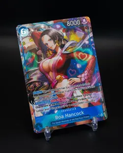 One Piece Card Game Boa Hancock EB03-026 Alt Art English (V.2) in Hand - Image 1