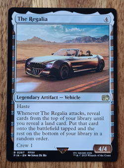 The Regalia - BORDERLESS NON-FOIL - RARE FIN 0267 - Final Fantasy MTG - M/MN - Image 1