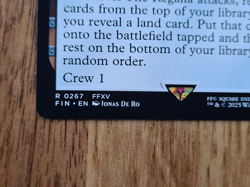 The Regalia - BORDERLESS NON-FOIL - RARE FIN 0267 - Final Fantasy MTG - M/MN - Image 3