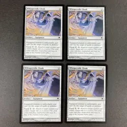 Set of x4, MTG Whispersilk Cloak Darksteel Regular - Image 1