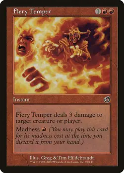 4x Fiery Temper - LP - Odyssey Block - SPARROW MAGIC mtg - Image 1