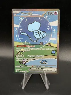 Pokemon SV Paldean Fates Mew ex Bubble Mew 232/091 Special Illustration NM FA3 - Image 1