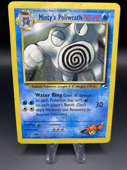 Pokemon TCG Misty's Poliwrath 31/132 Gym Heroes Rare MP/HP - Vintage - Image 1