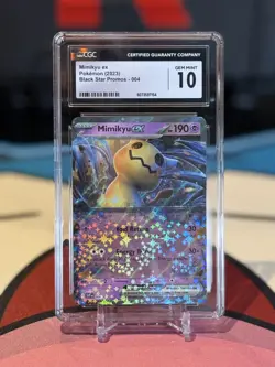 Pokemon 2023 Mimikyu Ex #004 Black Star Promo Holo CGC Gem Mint 10 - Image 1