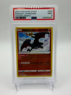 Radiant Charizard 020/159 Sword Shield Crown Zenith Pokemon PSA 9 - Image 1