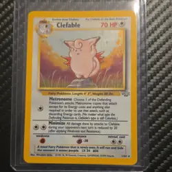 VINTAGE!! Pokemon TCG Clefable Jungle Holo Rare Unlimited 01/64 1999 Wizards - Image 2