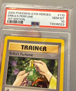 Erika's Perfume 110/132 - 1st Edition PSA 10 2000 Gym Heroes 110 Pokemon POP 45! - Image 5