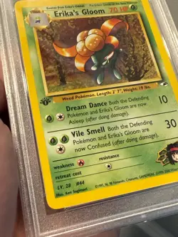 Erika’s Gloom 46/132 - 1st Edition PSA 10 - Gym Heroes 2000 Pokemon TCG 46 RARE! - Image 3