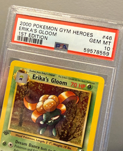 Erika’s Gloom 46/132 - 1st Edition PSA 10 - Gym Heroes 2000 Pokemon TCG 46 RARE! - Image 5