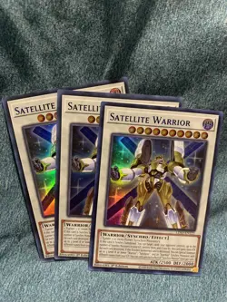 Yugioh! 3x BLUE Satellite Warrior LDS3-EN121 Ultra Rare 1st Yu-Gi-Oh! x3 TCG SET - Image 1