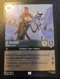 Li Shang - Valiant Leader 183/204 Cold Foil Uncommon Winterspell Disney Lorcana - Image 1