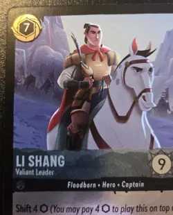 Li Shang - Valiant Leader 183/204 Cold Foil Uncommon Winterspell Disney Lorcana - Image 2
