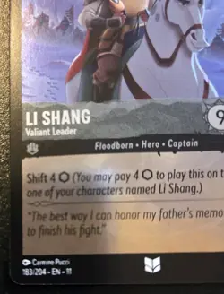 Li Shang - Valiant Leader 183/204 Cold Foil Uncommon Winterspell Disney Lorcana - Image 4
