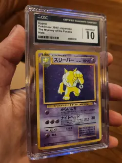 CGC GEM MINT 10 Japanese Hypno Holo Rare Mystery Of The Fossils #97 Pokemon Card - Image 1