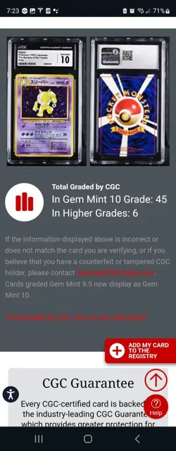 CGC GEM MINT 10 Japanese Hypno Holo Rare Mystery Of The Fossils #97 Pokemon Card - Image 4