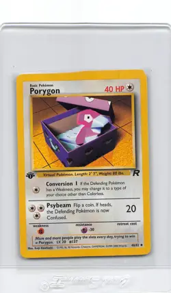 PORYGON 48/82 - 1ST EDITION - Team Rocket - VINTAGE WOTC Pokemon Card - NM - Image 1