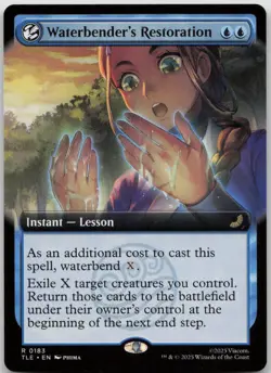MTG Waterbender's Restoration (Extended Art) Normal NM Avatar: Magic 183 - Image 1