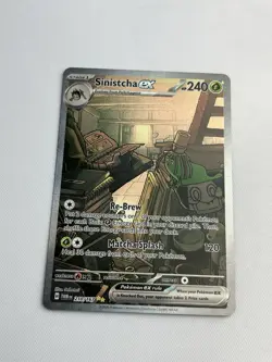 Pokemon TCG Sinistcha ex 210/167 Twilight Masquerade SIR NM Condition - Image 1