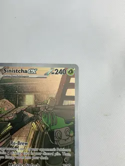 Pokemon TCG Sinistcha ex 210/167 Twilight Masquerade SIR NM Condition - Image 4